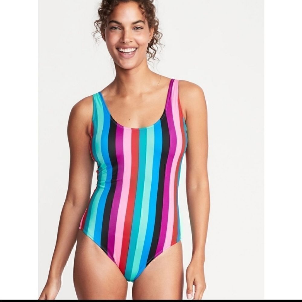 Old Navy Multi Color Striped One Piece Swim